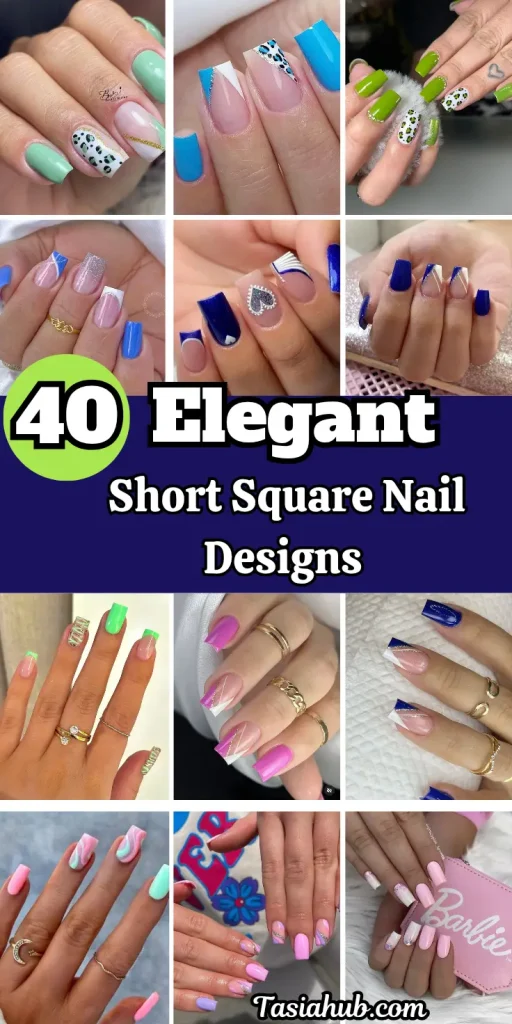 short square nails design pin image 1