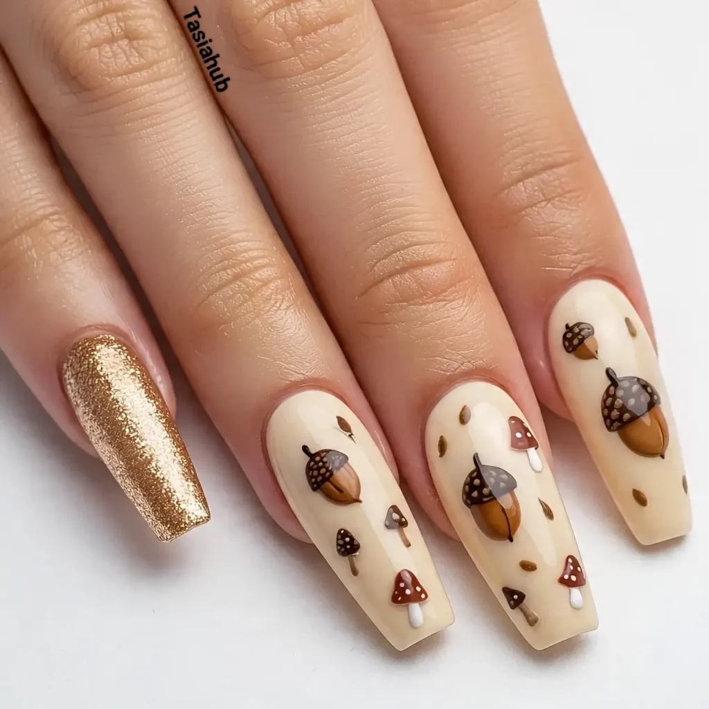 Woodland acorn charm