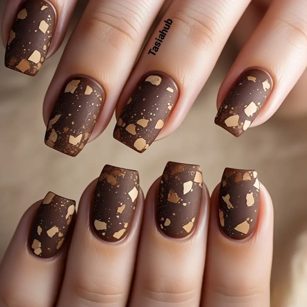 brown sugar speckled nails