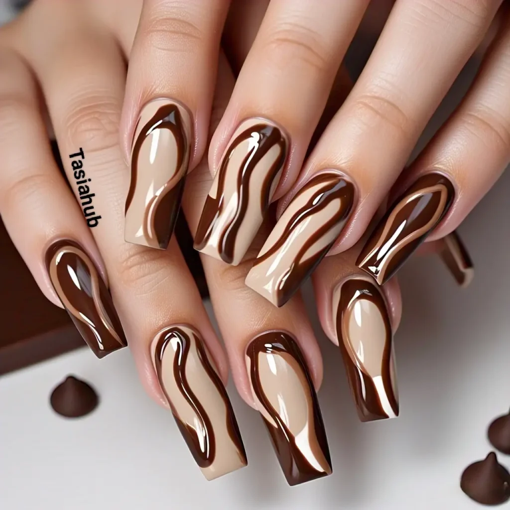 cocoa drip nails