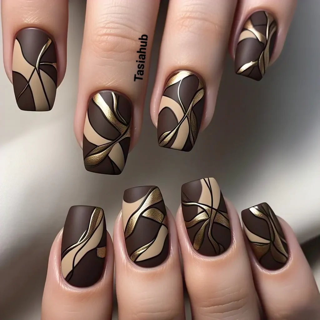 dark mocha abstract lines