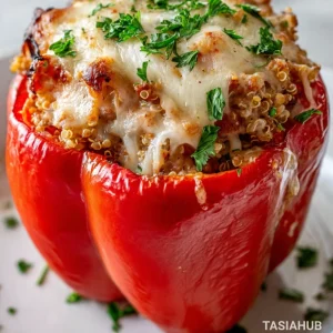 Turkey quinoa stuffed bell peppers
