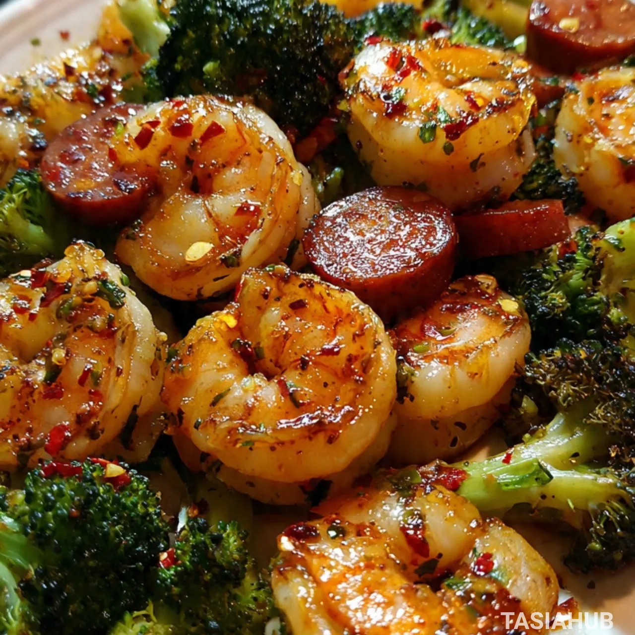 Sheet Pan Honey Garlic Shrimp and Broccoli