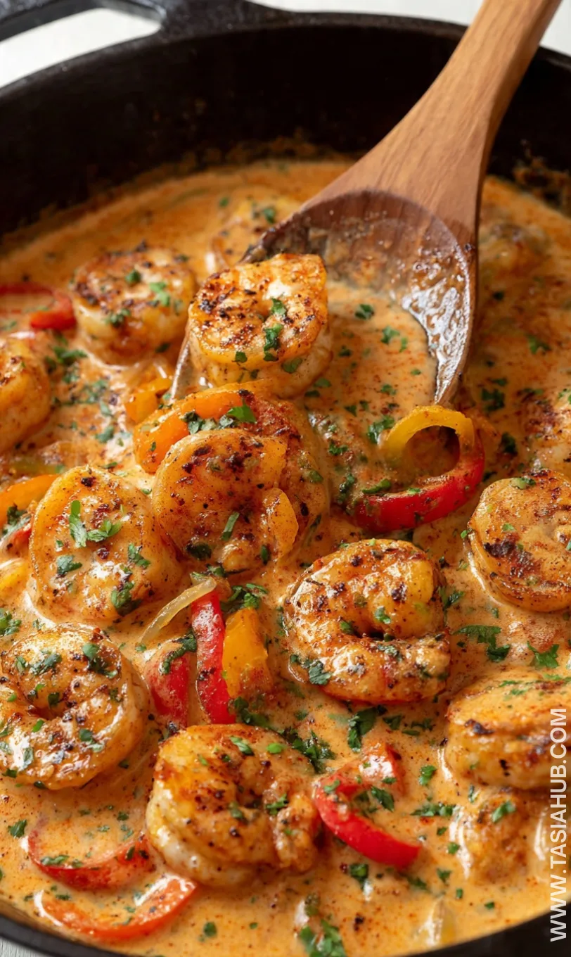 creamy cajun shrimp skillet