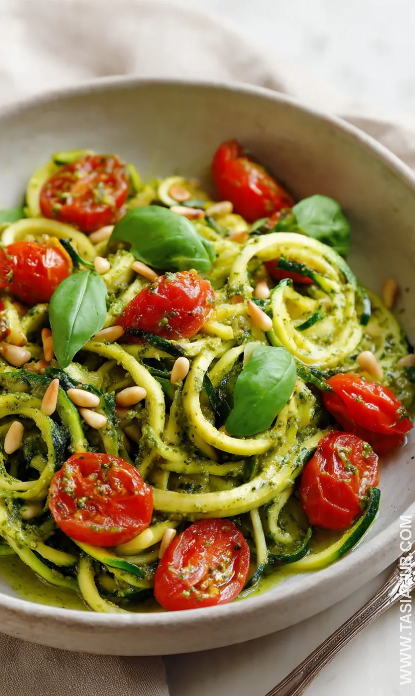 pesto zucchini noodles