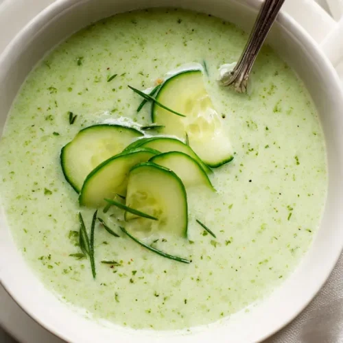 Chilled cucumber soup
