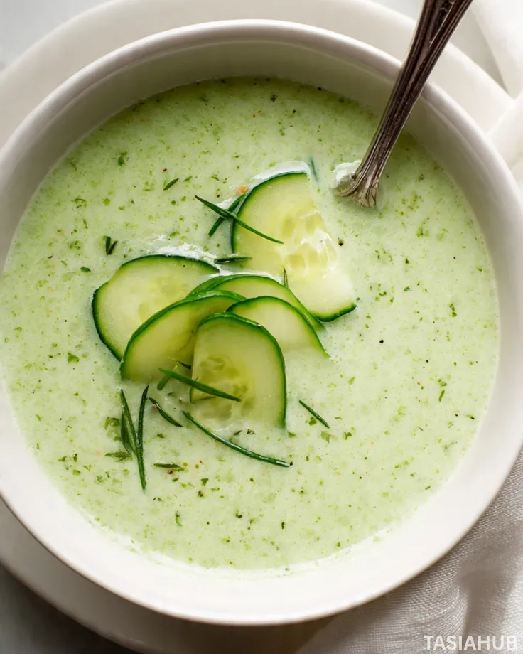 Chilled cucumber soup