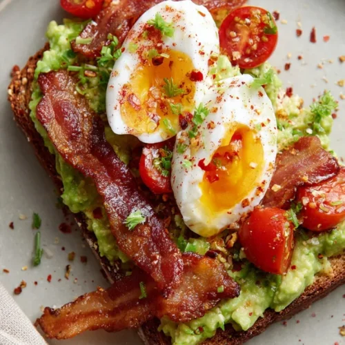 Avocado and bacon toast