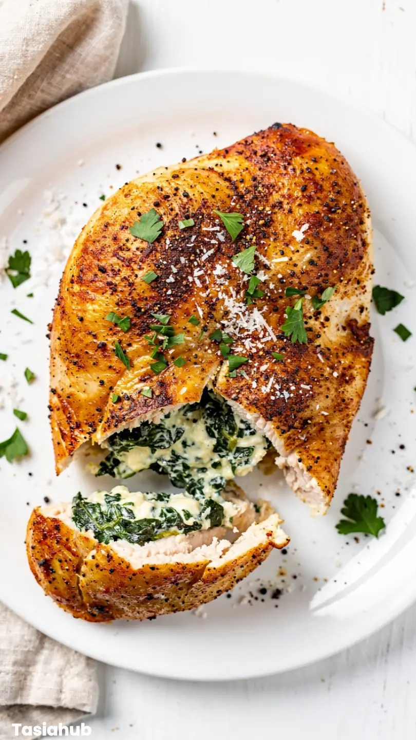 Stuffed Chicken Breast With Spinach And Cheese 1