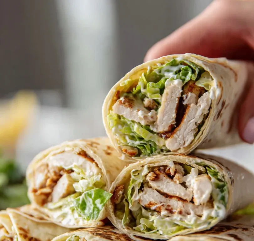 chicken caesar salad wrap