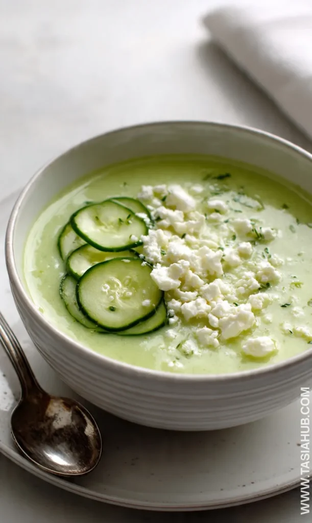 chilled cucumber avocado soup