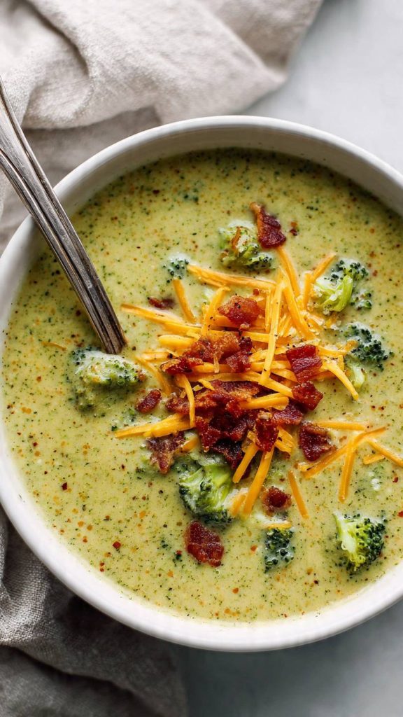 keto broccoli cheese soup 1