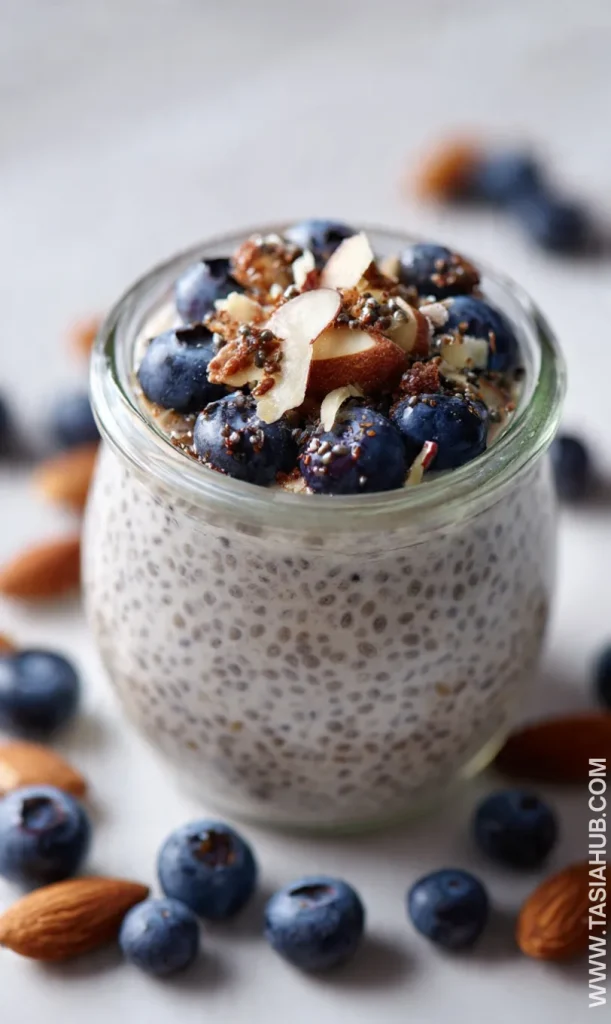 low carb chia seed pudding with almond milk