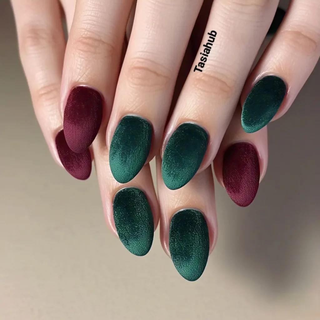 velvet almond nails