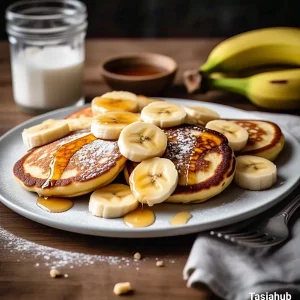 A serving of banana pancakes