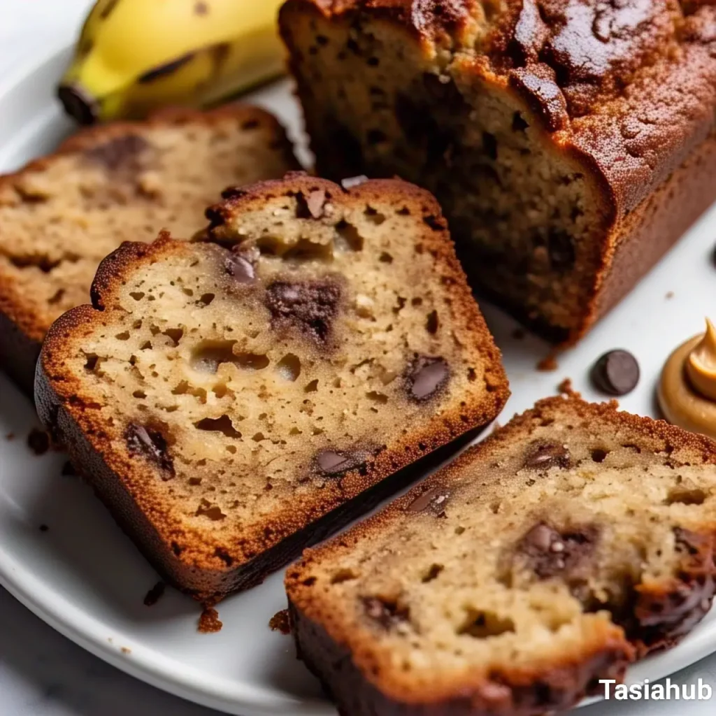 A serving of banana bread