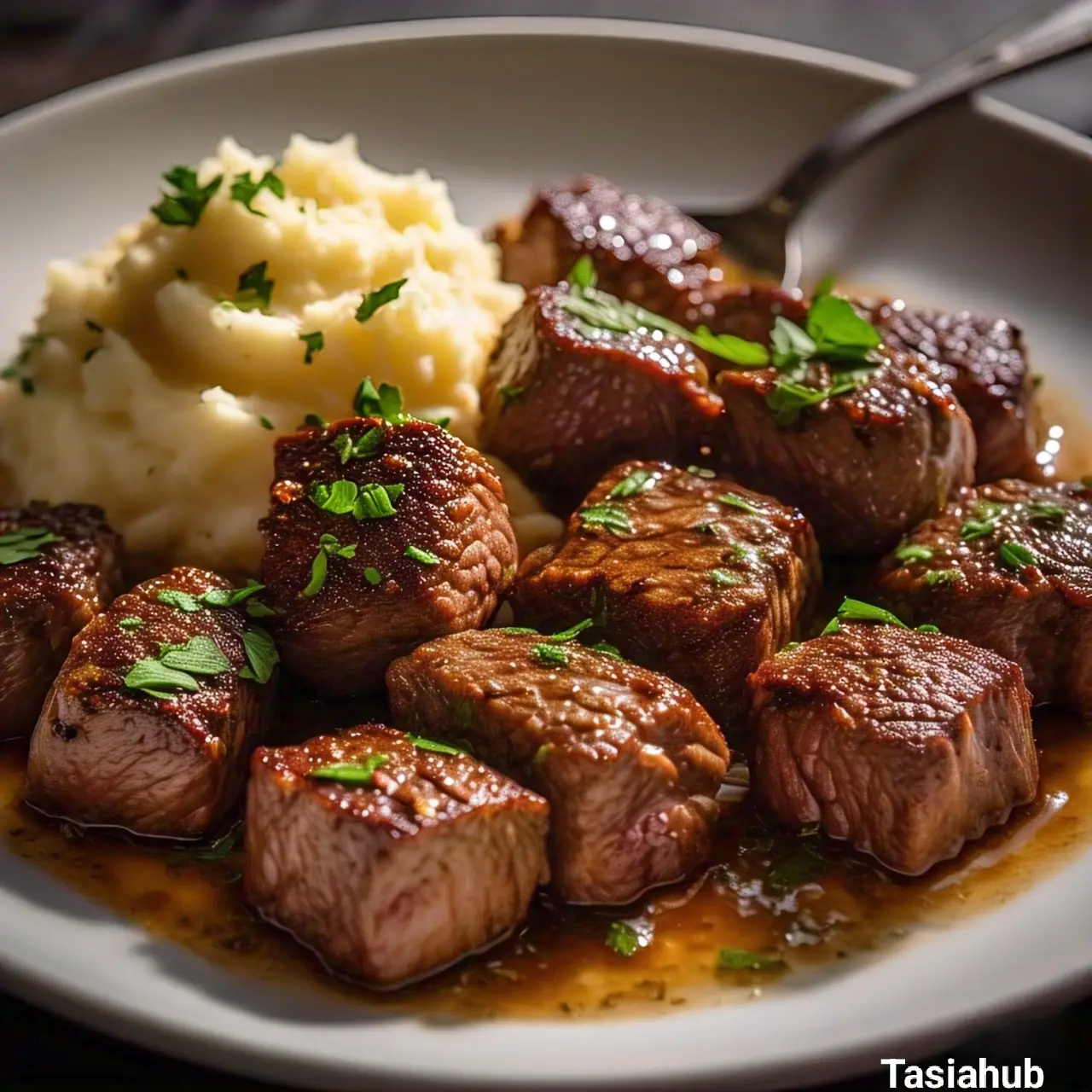 Garlic butter steak bites