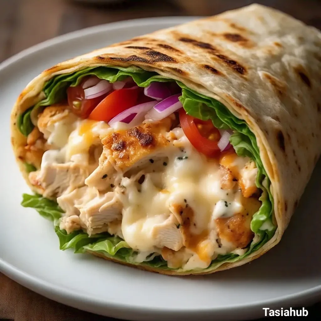 Cheesy garlic chicken wraps 1