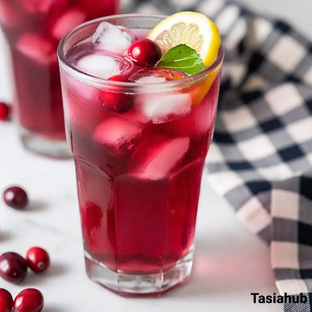 Cranberry iced green tea