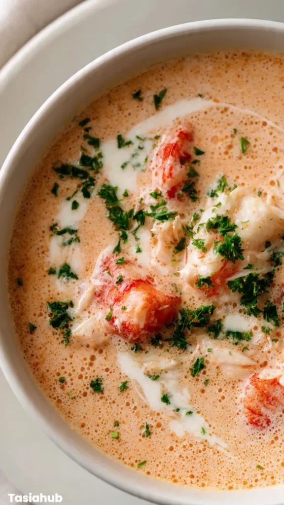 Creamy Crab And Shrimp Seafood Bisque dish