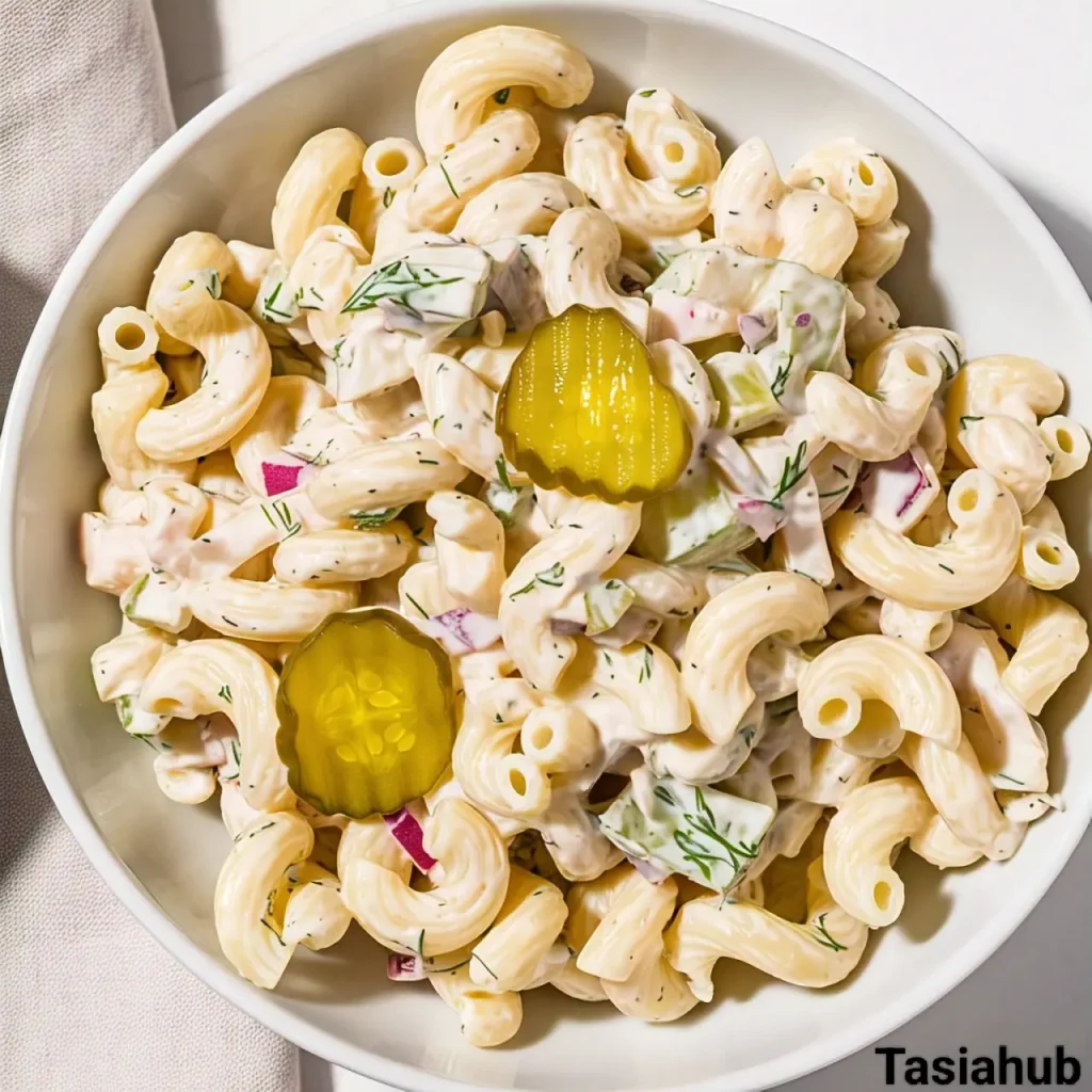 Dill pickle pasta salad 1