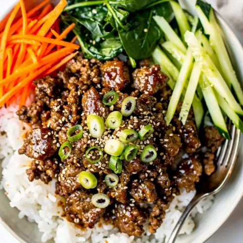 Korean Ground Beef Bowl recipe