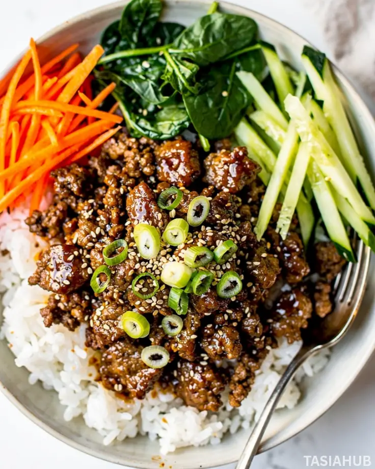 Korean Ground Beef Bowl recipe