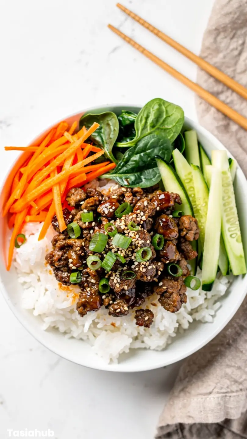 Korean Ground Beef Bowls