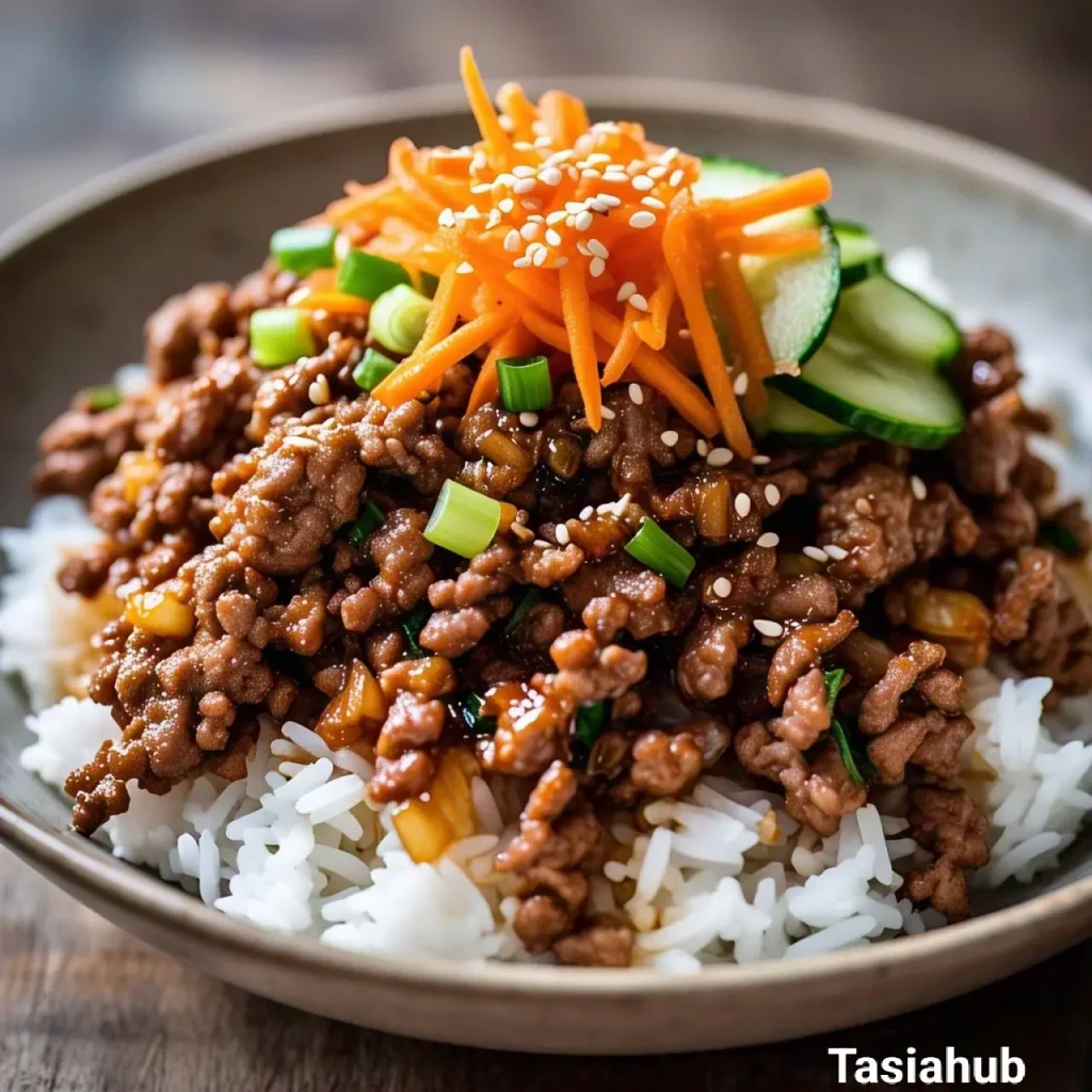 Korean ground beef bowl