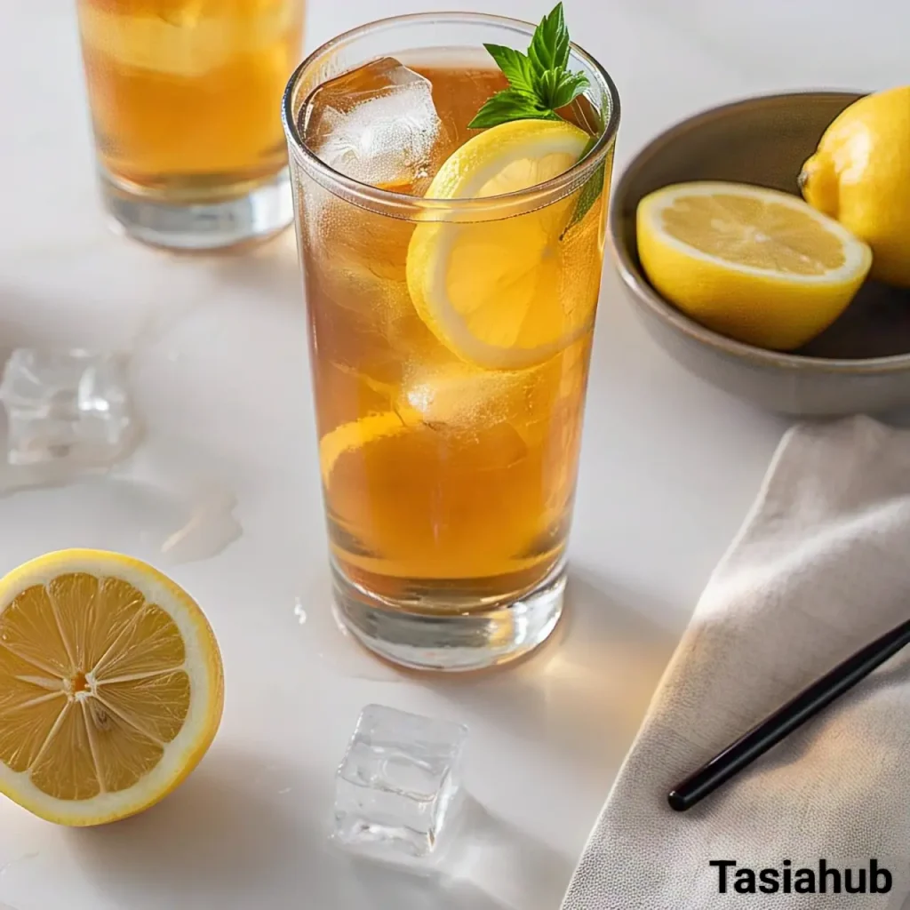 Lemon vanilla iced tea 1
