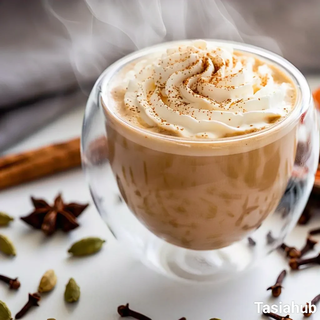 Vanilla chia tea latte