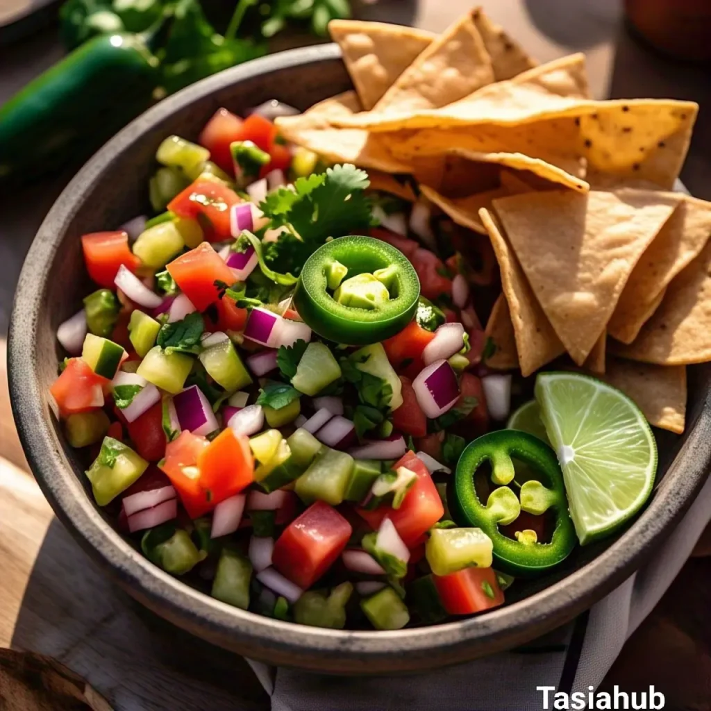 A bowl of pickle de gallo