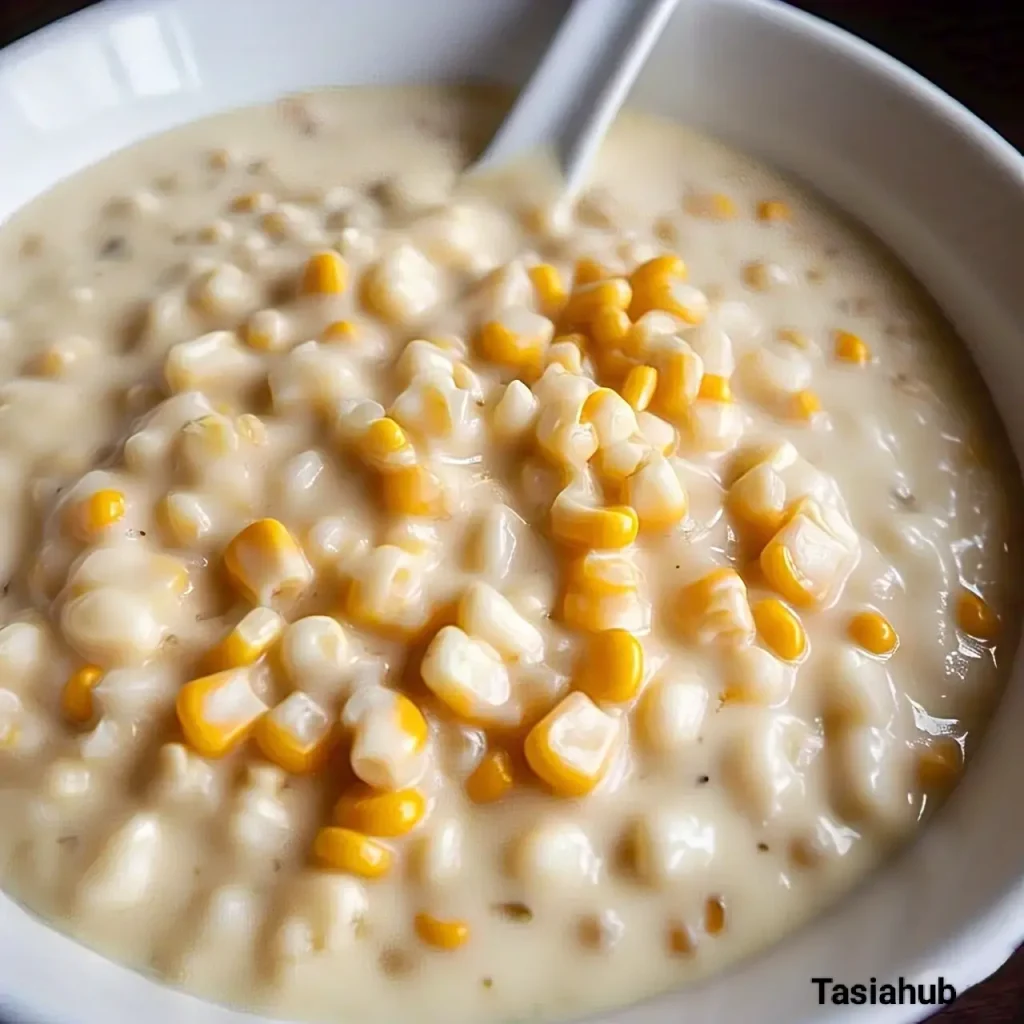 A bowl of creamy corn