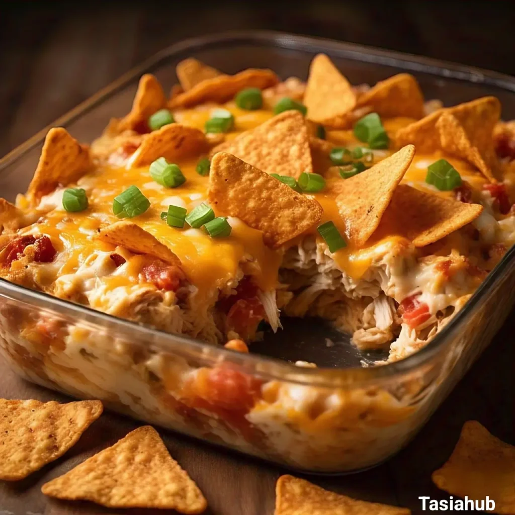A casserole of Dorito chicken