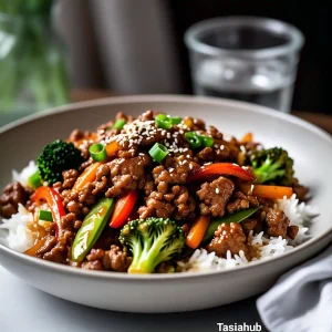 Ground beef stir fry