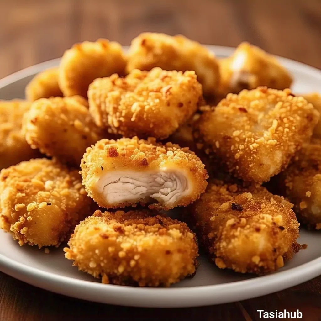 A serving of chicken nuggets