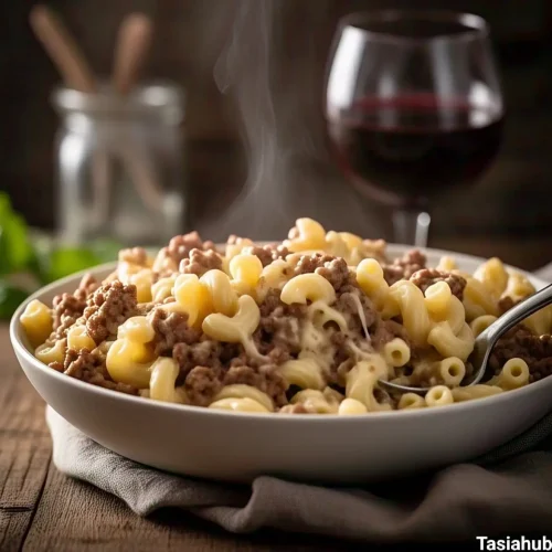 Ground beef mac and cheese