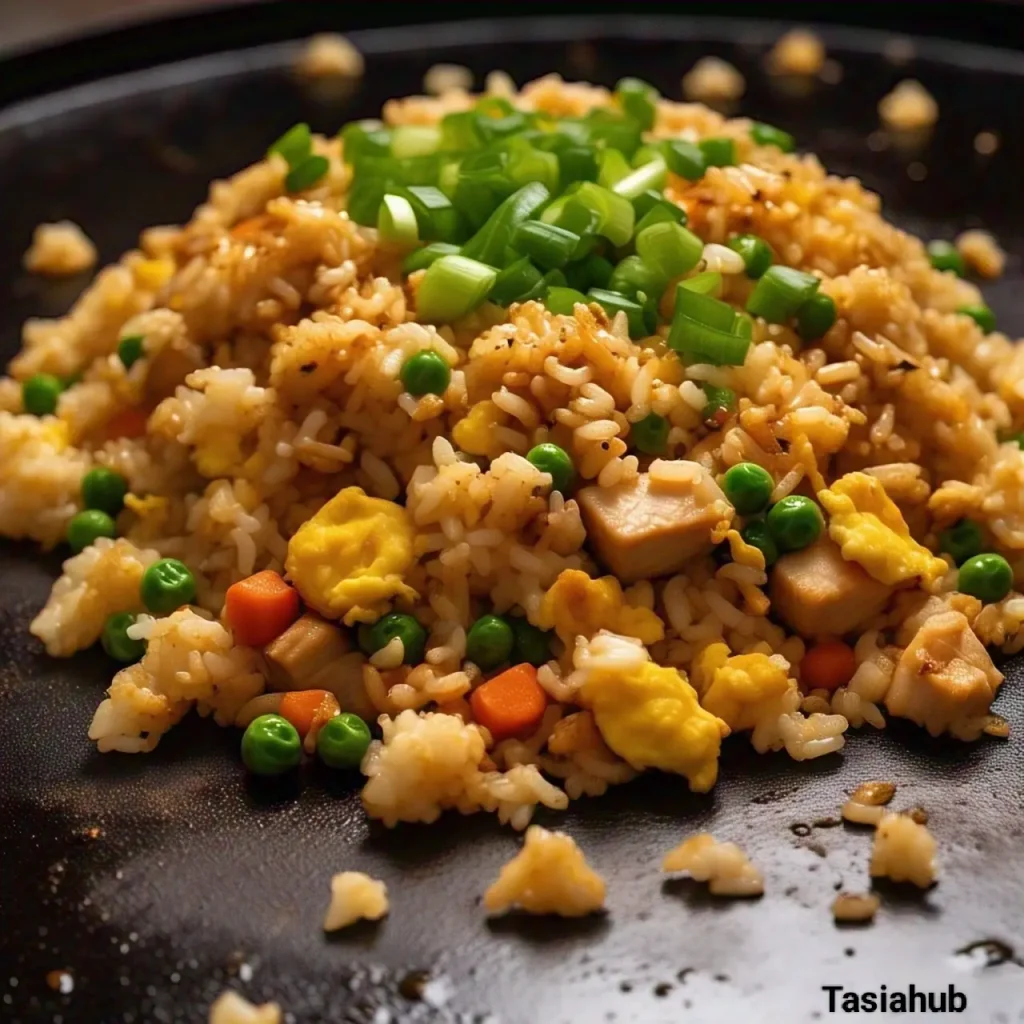 Blackstone griddle with fried rice