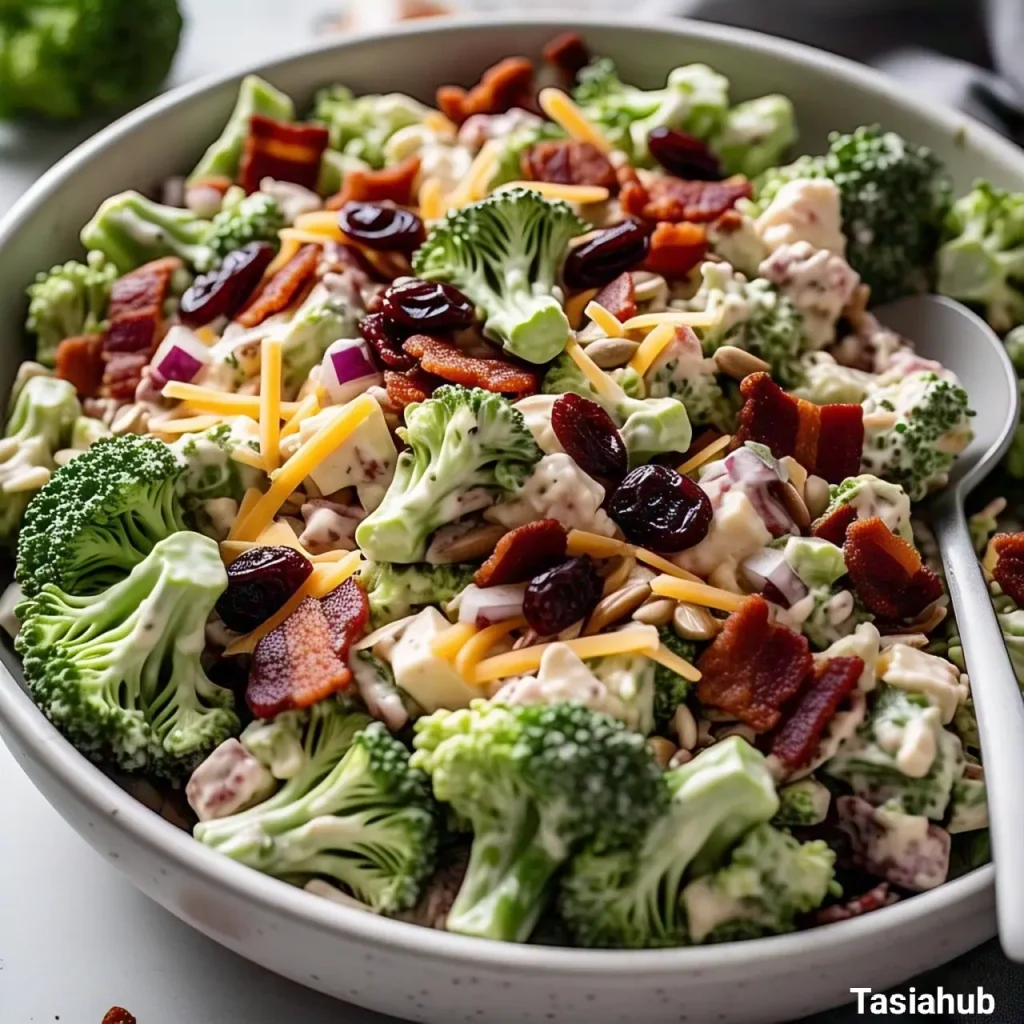 Creamy broccoli salad