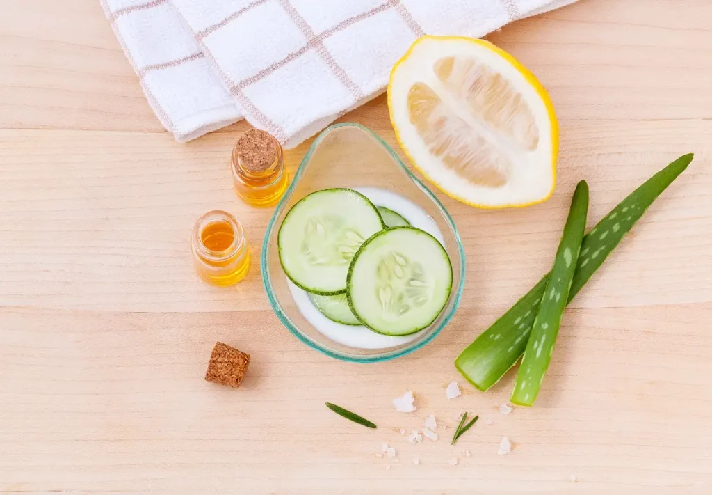 DIY cucumber face mask