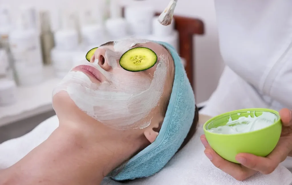 Rice face mask for acne