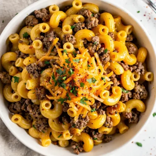 Ground Beef Mac and Cheese