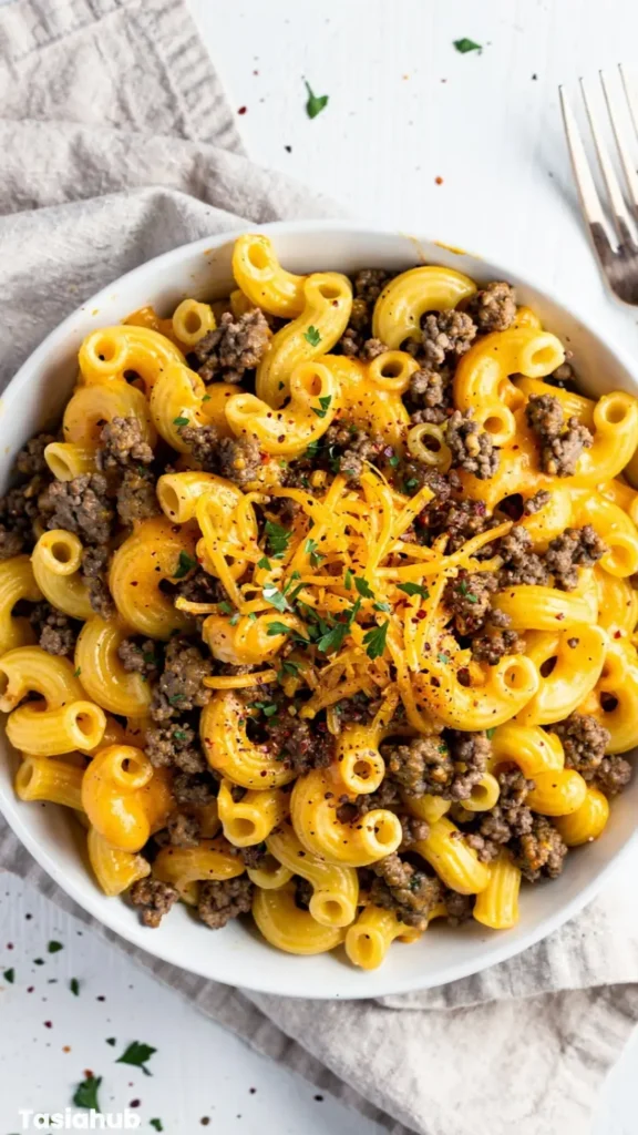 Ground Beef Mac and Cheese recipe