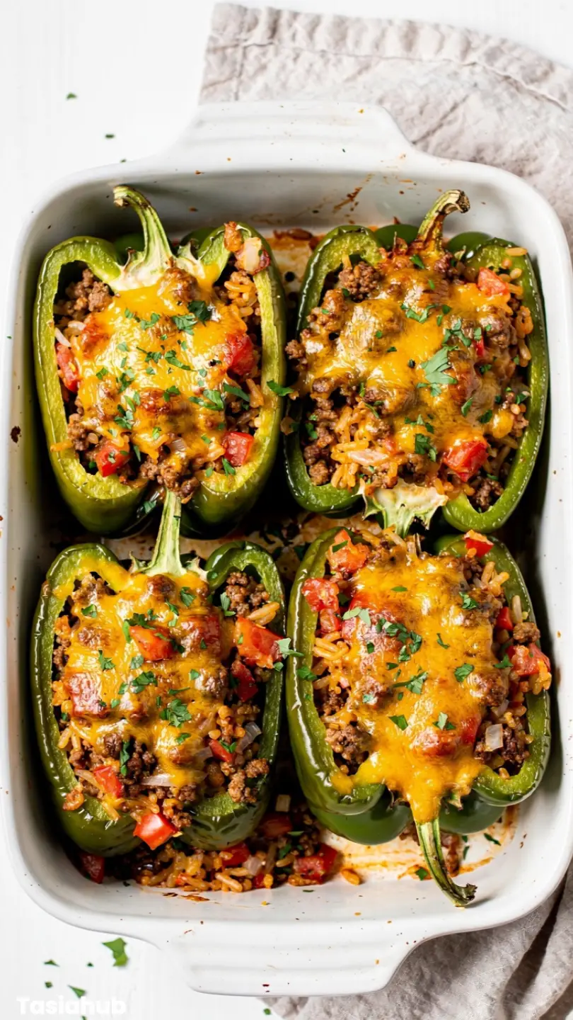 Ground Beef Stuffed Peppers dish