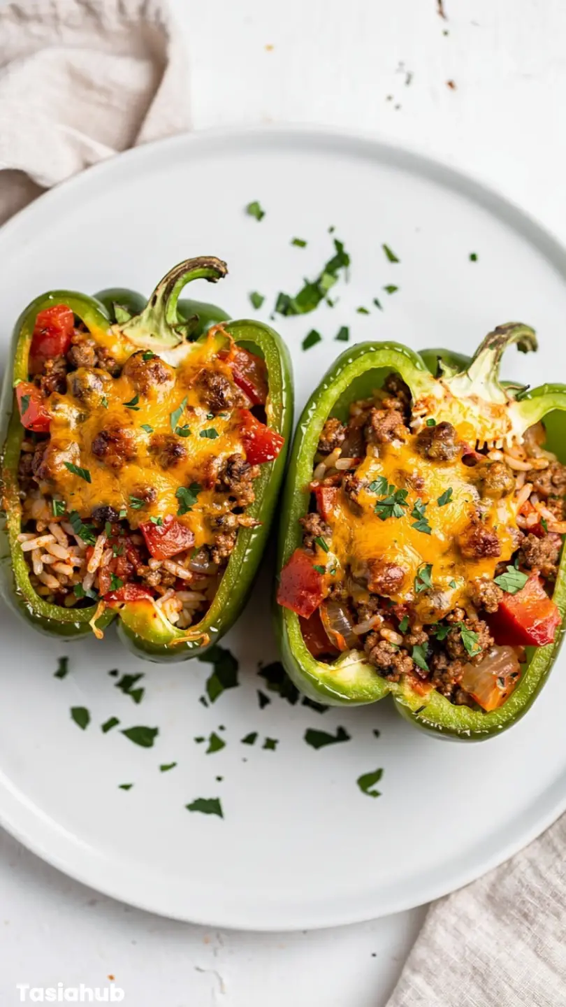 Ground Beef Stuffed Peppers recipe