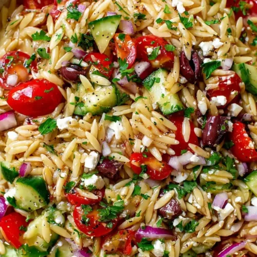 Orzo Pasta Salad bowl