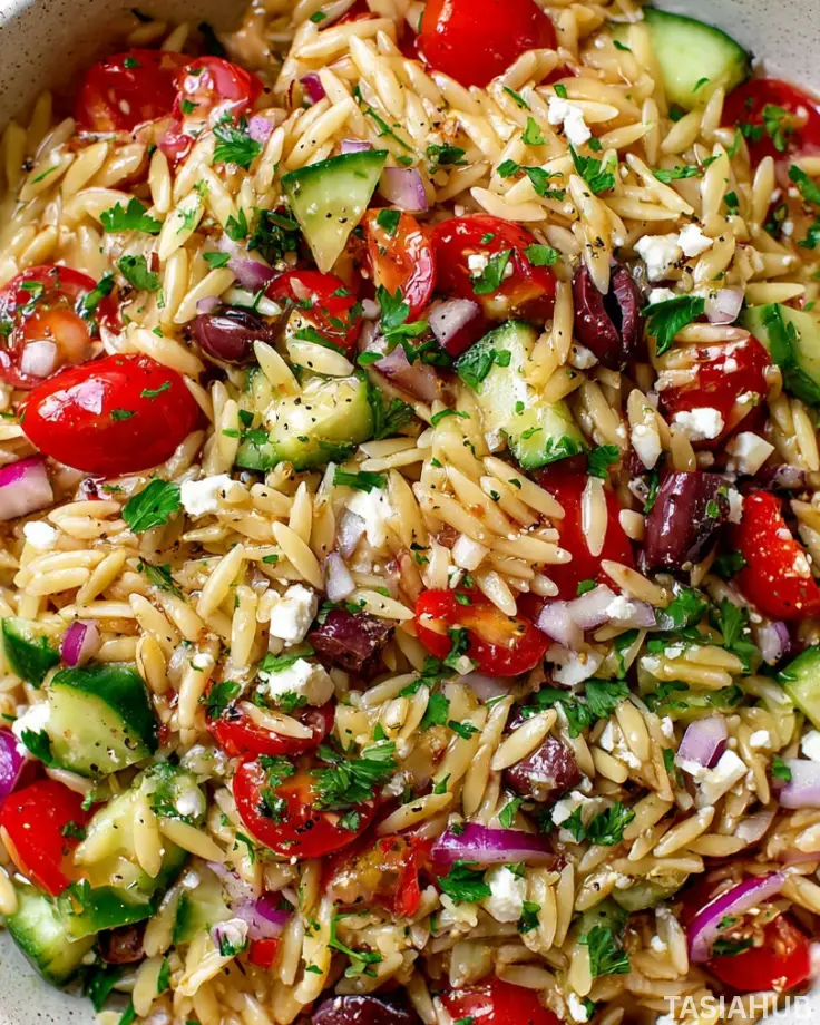Orzo Pasta Salad bowl