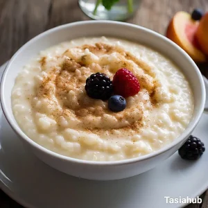 Creamy rice pudding