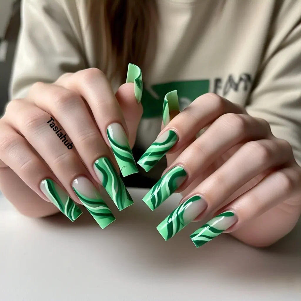 abstract green waves 2