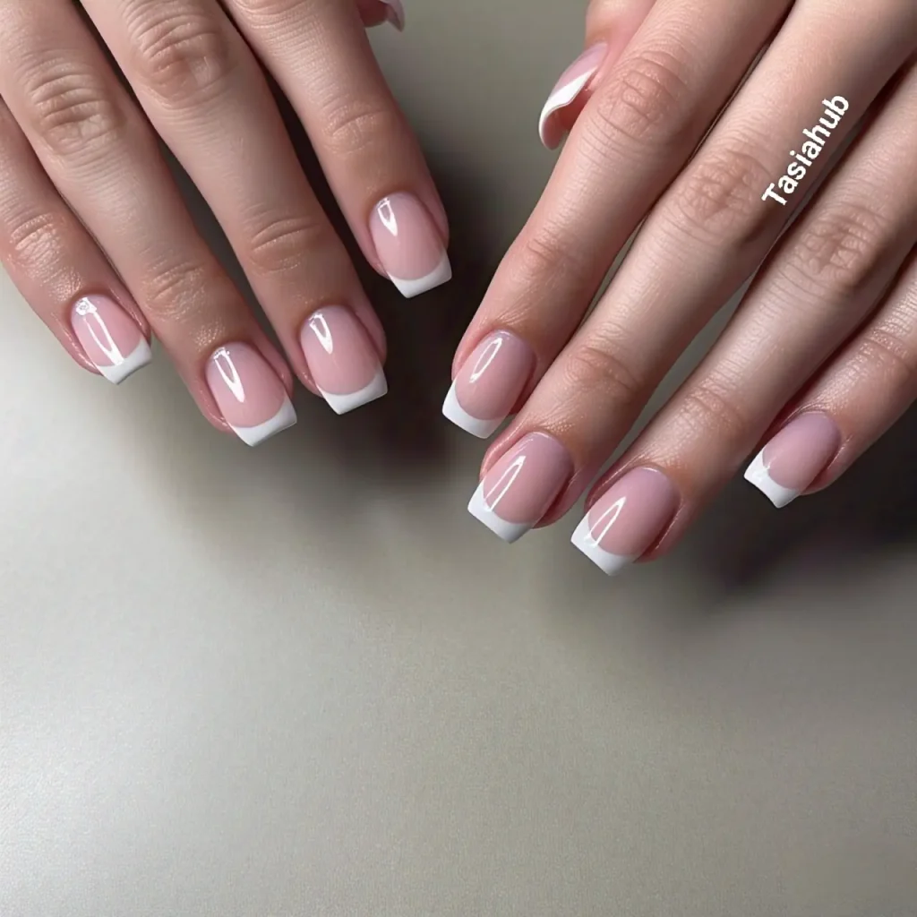 blush french tips